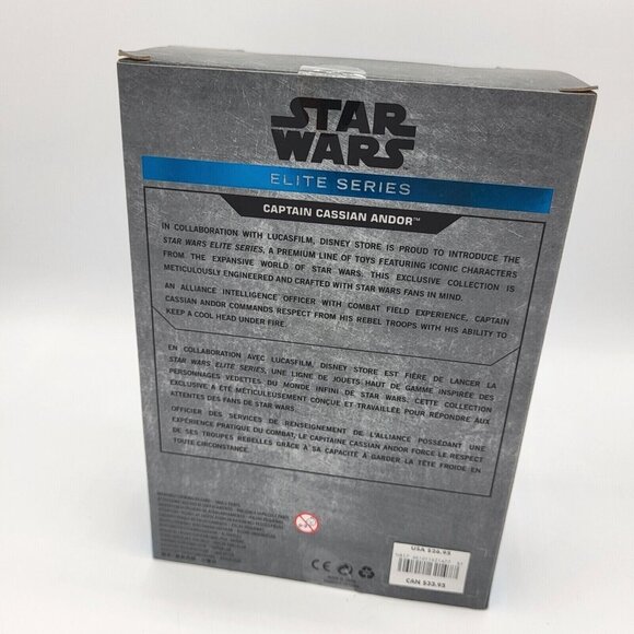 Star‎ Wars Elite Series Captain Cassian Andor Die Cast Figure Disney Store NEW - Picture 4 of 6